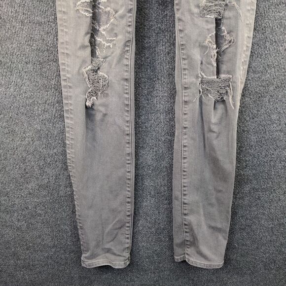 American Eagle Next Level Stretch Distressed Jeans Mens 28x34 Gray 5-Pocket - Picture 4 of 11